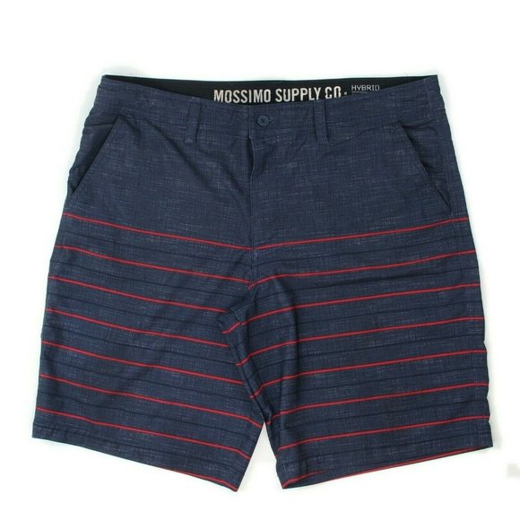 Mossimo Supply Co. Other - Mossimo Mens Blue Red Stripe Hybrid Board Shorts